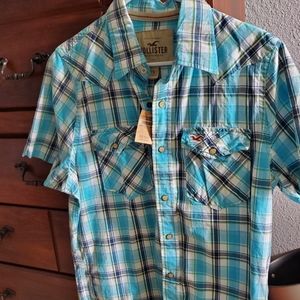 Hollister mens plaid shirt, Large, NWT
